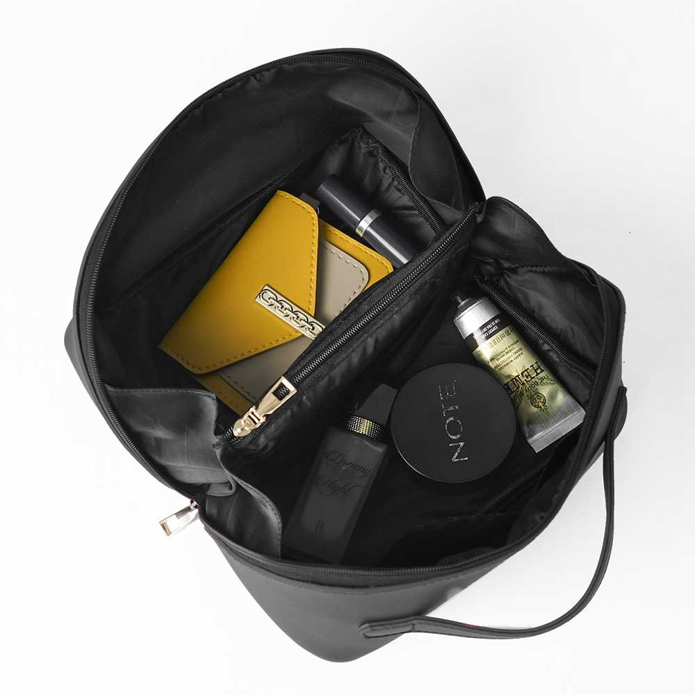 Large Capacity Travel Cosmetic Bag Black - Image 6